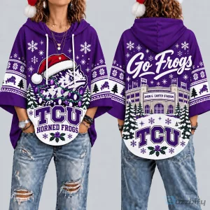 TCU Horned Frogs Ugly Christmas Sweater Style Hoodie for Women