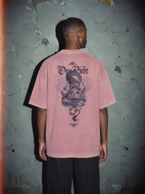 One Piece Chrome Serpent Skull Vintage Graphic T-Shirt