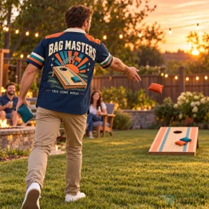 Bag Masters Cornhole Game Retro Style Personalized Hawaiian Shirt
