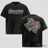 Houston Texas Star Map Graphic Print Crewneck Cotton T-Shirt
