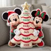 Personalized Disney Mickey and Minnie Mouse Christmas Tree Family Pillow