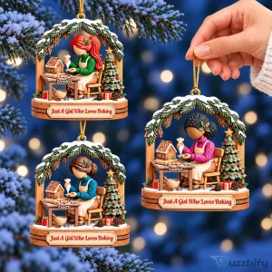 Personalized Christmas Baking Girl Ornament - Just A Girl Who Loves Baking
