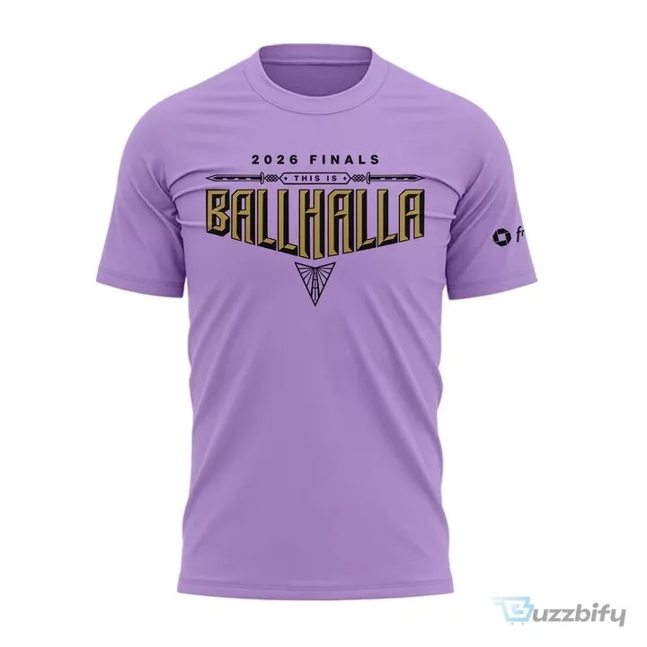 WNBA Basketball T-Shirt featuring Golden State Valkyries 2026 Finals Ballhalla Design