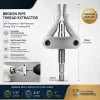 Drill Powered Broken Pipe Thread Extractor Tool for Plumbing Repair and Maintenance