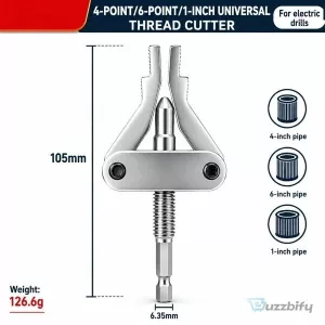 Drill Powered Broken Pipe Thread Extractor Tool for Plumbing Repair and Maintenance