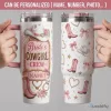 Personalized Bride's Cowgirl Crew Western Bachelorette Party 40oz Tumbler with Handle