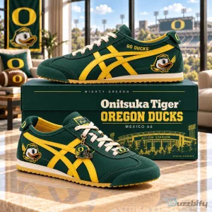 Oregon Ducks Onitsuka Tiger Mexico 66 Low-Top Sneakers