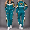 Jacksonville Jaguars NFL Team Pride Waterproof Windbreaker Zip-Up Tracksuit Set