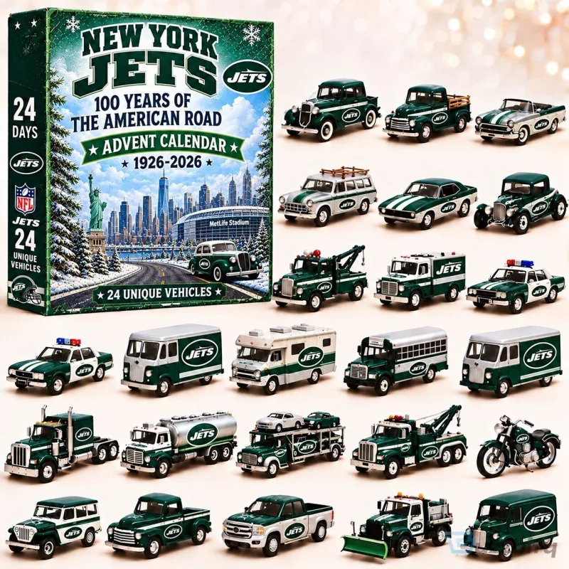 New York Jets NFL 100 Years of the American Road 24 Unique Vehicles Advent Calendar