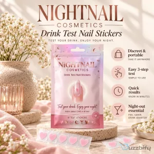 Night Nail Cosmetics Drink Test Nail Stickers for Date Rape Drug Detection