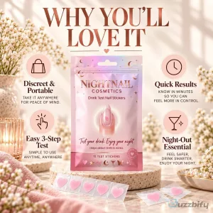 Night Nail Cosmetics Drink Test Nail Stickers for Date Rape Drug Detection