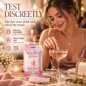 Night Nail Cosmetics Drink Test Nail Stickers for Date Rape Drug Detection