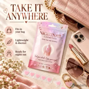 Night Nail Cosmetics Drink Test Nail Stickers for Date Rape Drug Detection