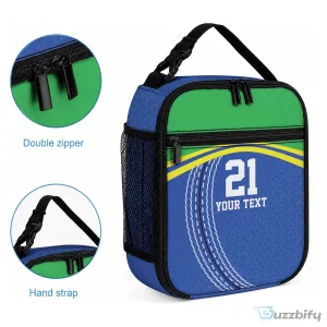 Custom Cricket African Tanzania Pattern Insulated Lunch Bag