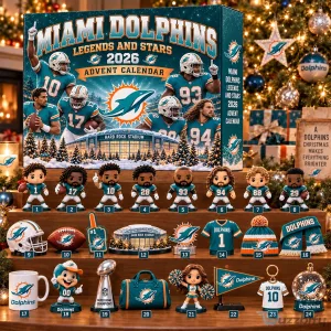 Miami Dolphins Legends and Stars 2026 NFL Football Team Advent Calendar