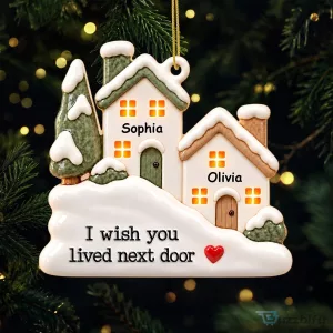 Personalized Friendship Houses Christmas Ornament - 
