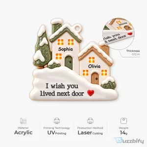 Personalized Friendship Houses Christmas Ornament - 