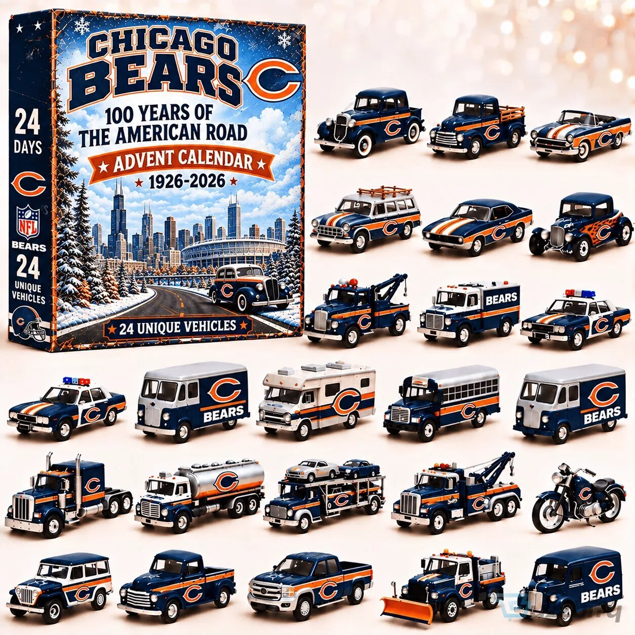 Chicago Bears NFL 100 Years of the American Road Advent Calendar