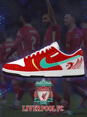 Liverpool Football Club You'll Never Walk Alone Red and White Sneakers
