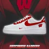Wisconsin Badgers NCAA College Team Logo Custom Air Force 1 Style Shoes