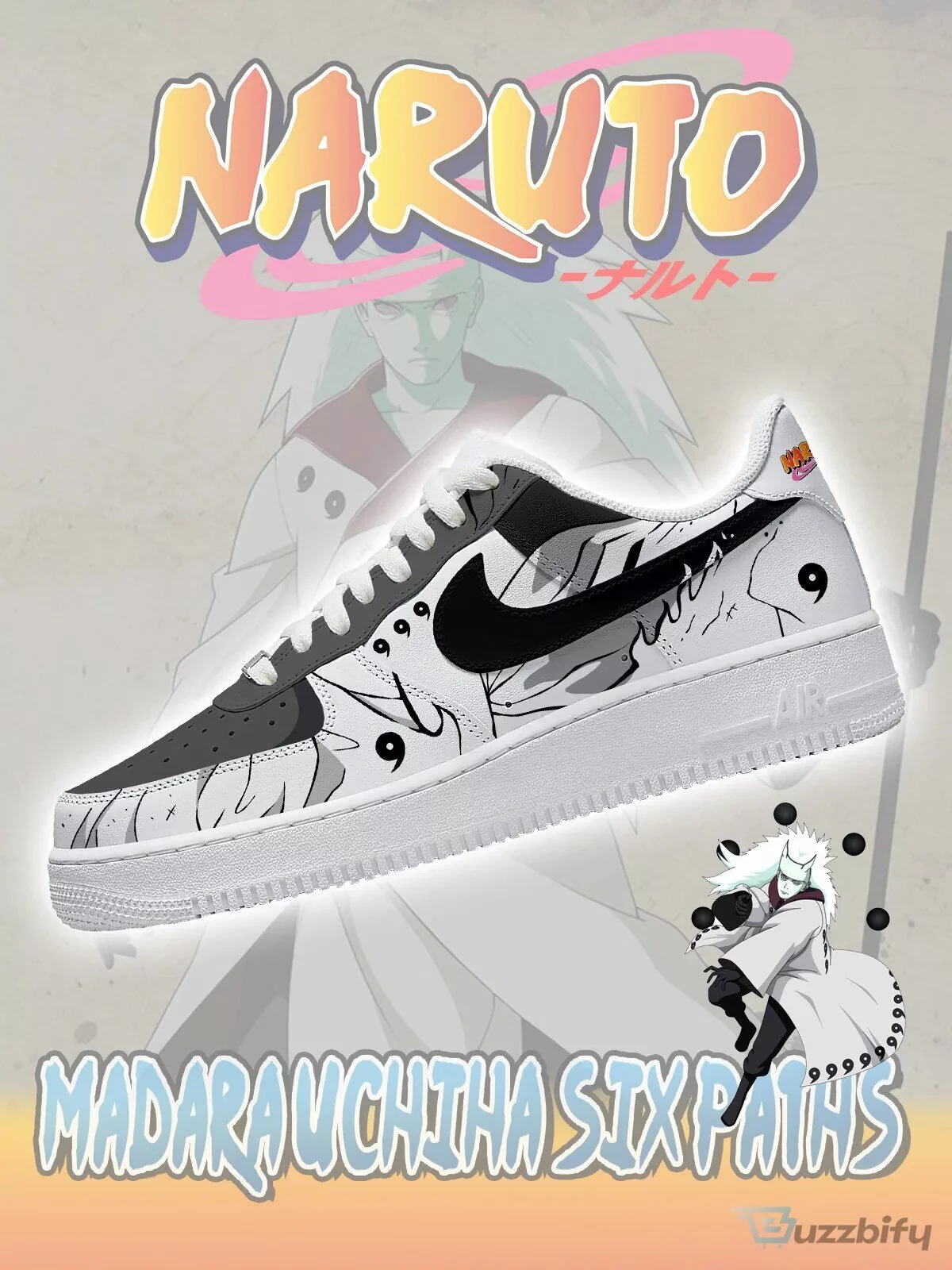 Madara Uchiha Six Paths Sage Mode Naruto Anime Custom Shoes