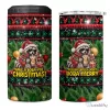 Christmas Raccoon Boba Tea Holiday Can Cooler Tumbler