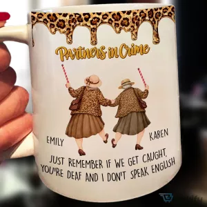 Partners In Crime Best Friends Personalized Coffee Mug