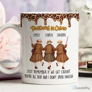 Partners In Crime Best Friends Personalized Coffee Mug