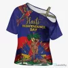 Haiti Independence Day Freedom Heritage Off Shoulder T-Shirt