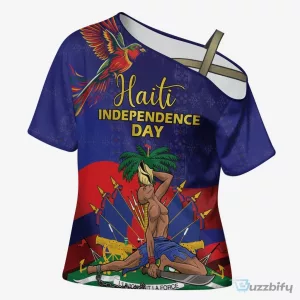 Haiti Independence Day Freedom Heritage Off Shoulder T-Shirt