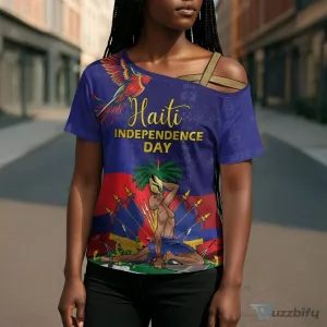 Haiti Independence Day Freedom Heritage Off Shoulder T-Shirt