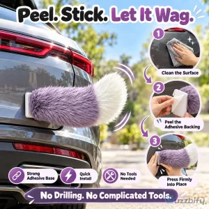 Remote Control Wagging Tail Car Accessory for Vehicle Fun and Entertainment