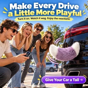 Remote Control Wagging Tail Car Accessory for Vehicle Fun and Entertainment