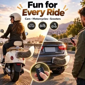 Remote Control Wagging Tail Car Accessory for Vehicle Fun and Entertainment