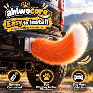 Remote Control Wagging Tail Car Accessory for Vehicle Fun and Entertainment