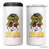 True Crime Junkie Messy Bun Girl Can Cooler and Tumbler with Crime Scene Tape