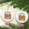 Vermont Fall Foliage Green Mountain State Ceramic Christmas Ornament