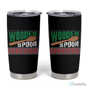 Funny Wooden Spoon Survivor Italian Parenting Quote Tumbler