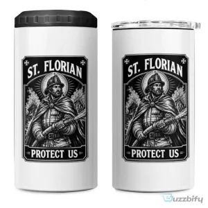 Saint Florian Firefighter Patron Saint Protect Us Can Cooler
