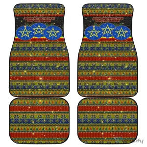 Ethiopian Melkam Genna Jesus Christmas Car Floor Mats Set