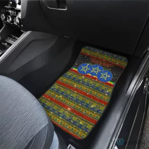 Ethiopian Melkam Genna Jesus Christmas Car Floor Mats Set
