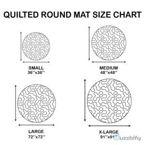Santa Claus Magical Sleigh Ride Christmas Holiday Round Quilted Rug