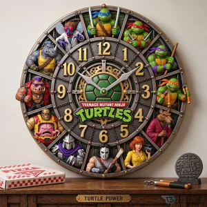Teenage Mutant Ninja Turtles Character Industrial Style Wall Clock