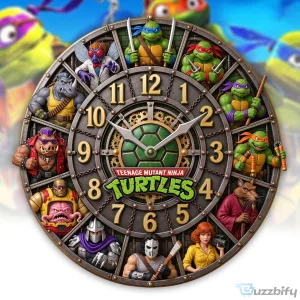 Teenage Mutant Ninja Turtles Character Industrial Style Wall Clock
