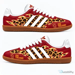USC Trojans Leopard Print Flame Samba Shoes
