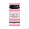 Pink Striped Kitten Pixel Art Design Phone Case