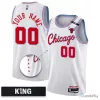 Custom Chicago Bulls White City Edition Basketball Jersey