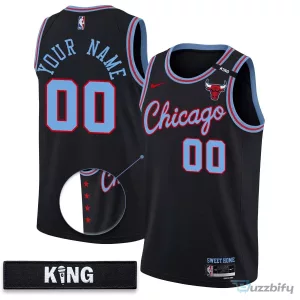 Custom Chicago Bulls White City Edition Basketball Jersey