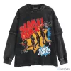 LeBron James Slam Dunk King James Basketball Vintage Washed Long Sleeve T-Shirt
