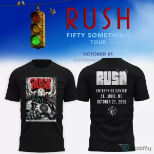 Rush Fifty Something Tour St. Louis Missouri Concert Event Date T-Shirt